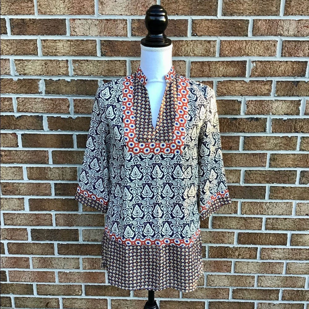 THML XS Patterned Tunic Style Top